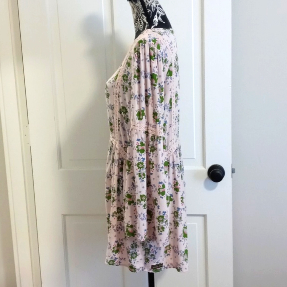 🌱Matilda Jane🌱 - Pink Floral "Like A Lady" Bell Sleeve Tunic Top OR Dress - Picture 6 of 16